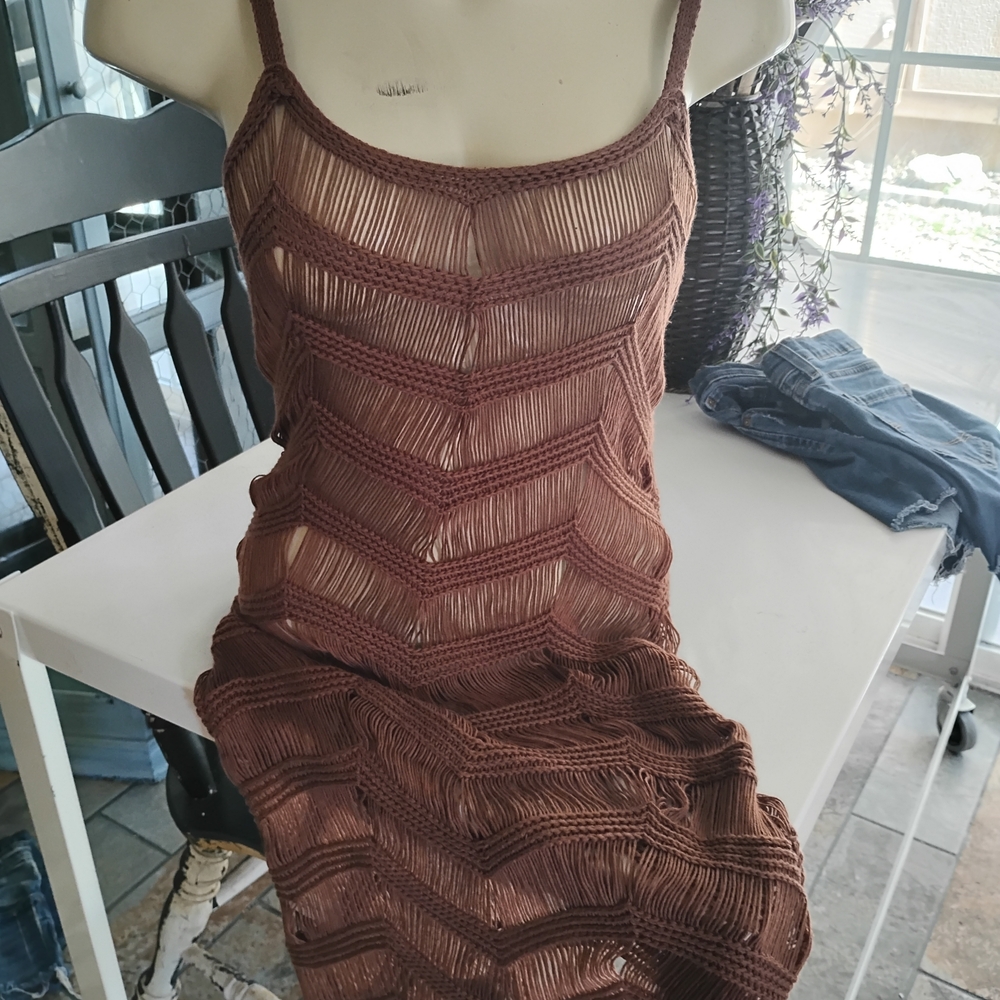 Elegant Brown Maxi Dress
